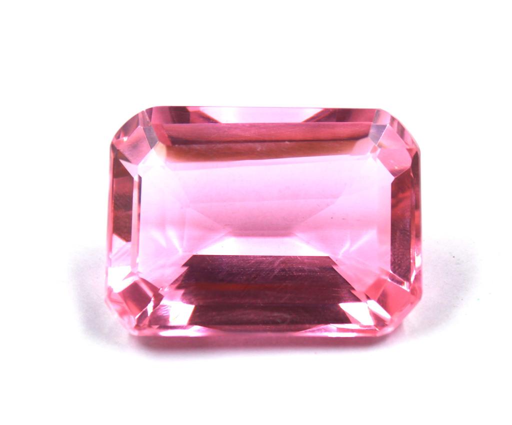 Wonderful Big Offer 161.80 Carat Pink Topaz Lab Created Emerald Shape Certified Gemstone SN634