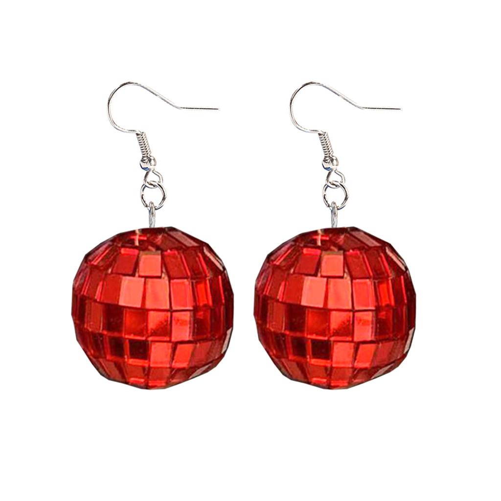 Mirror Ball Disco Ball Earrings Disco 60's 70's Ball Earrings Costume Accessory
