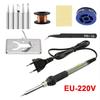 60W EU Plug Electric Soldering Iron Adjustable Temperature Portable Kit Welding Repair Rework Station Heating Pen Repair Tools