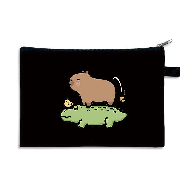 Printed Fashion Primary School Students Pencil Bag Creative Cartoon Pattern Zipper Stationery Pencil Bag Change Bag