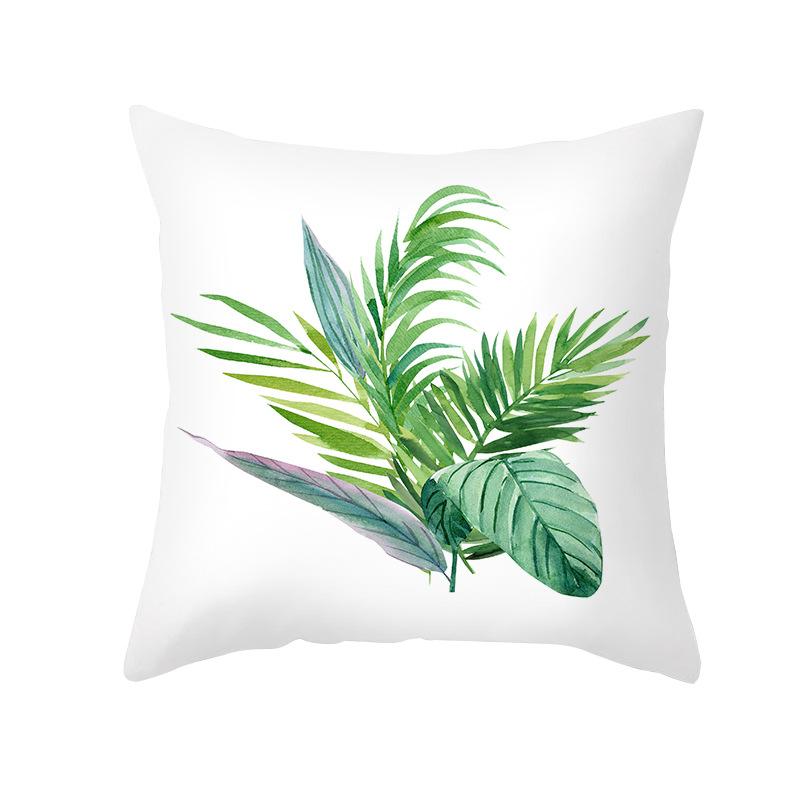 Ins Summer Green Plant Pillow Cover New Watercolor Pineapple Sofa Cushion Cover Home Supplies Pillow