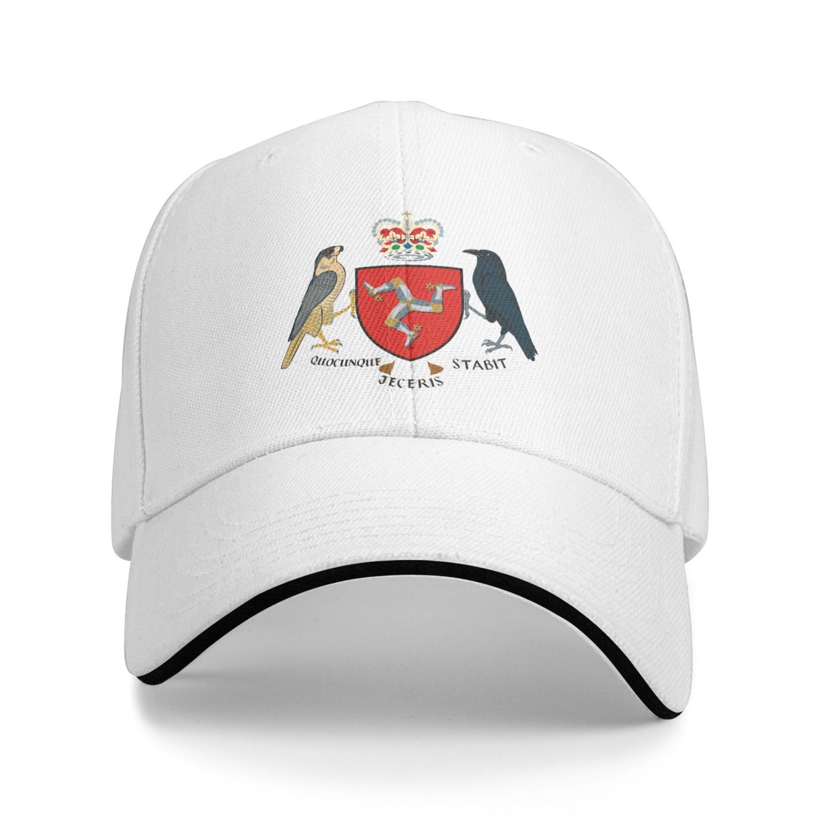 

Coat of arms of The Isle of Man Adjustable Baseball Cap Unisex Sandwich Dad Hat Golf Hat One Size білий
