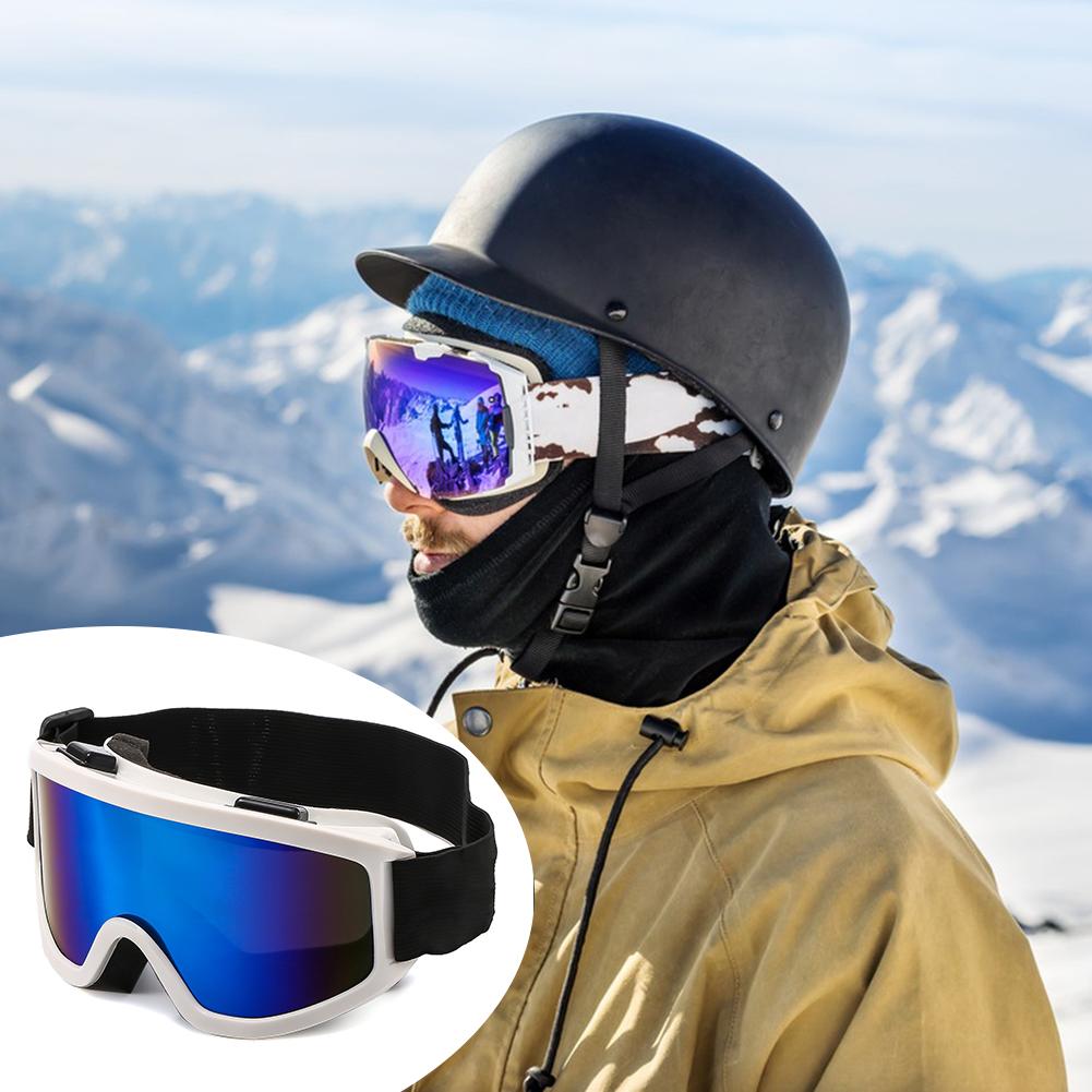Große Rahmen-Ski-Goggles mit farbiger Linse, Antikollisions-Blendschutzlinse, Outdoor-Sport Schnee Snowboard zum Snowboarden Skifahren