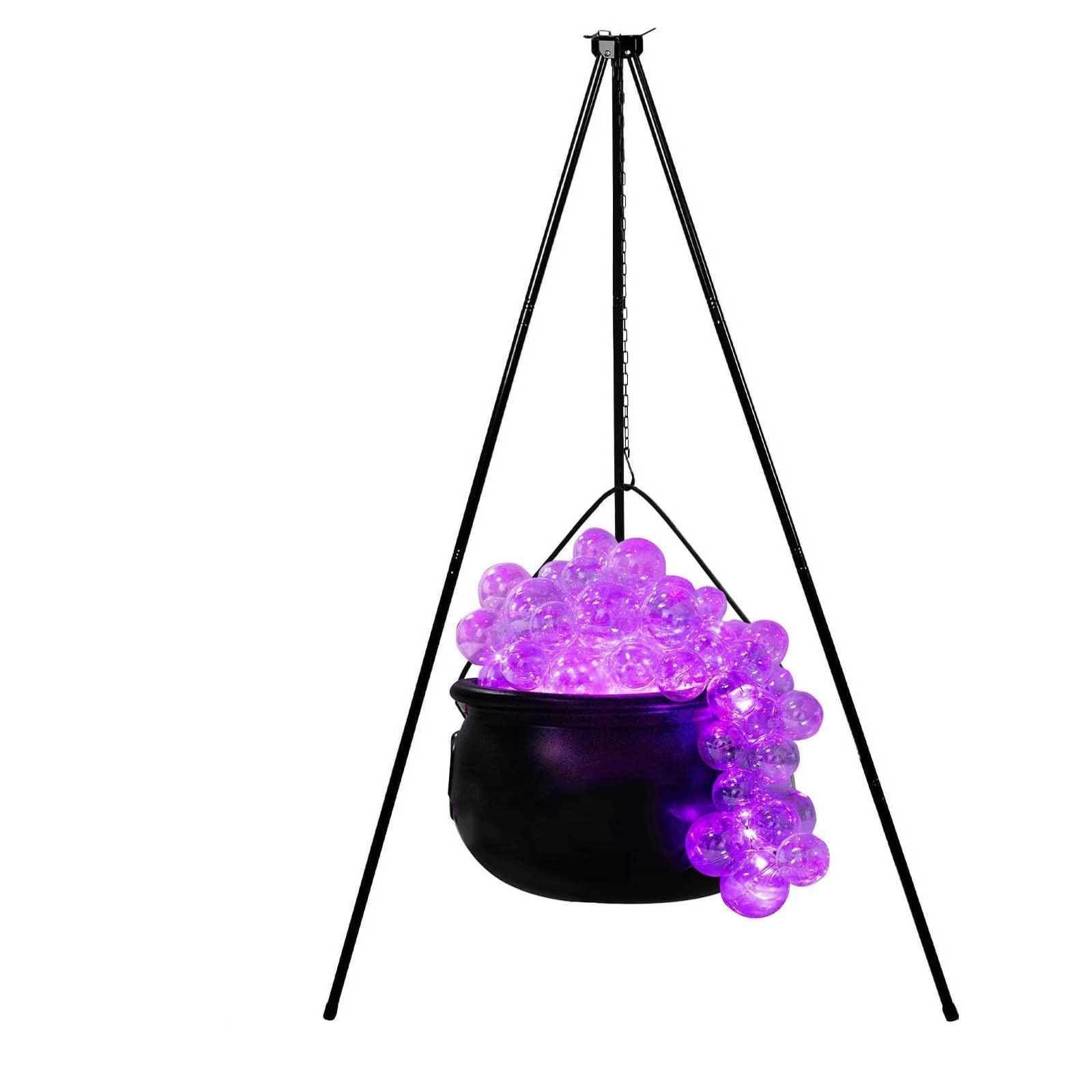 

Котел ведьмы, черное ведро для конфет с ручкой и подсветкой, большой котел ведьмы на штативе, держатель для конфет на Хэллоуин, пластиковое ведро для конфет One Size фиолетовый