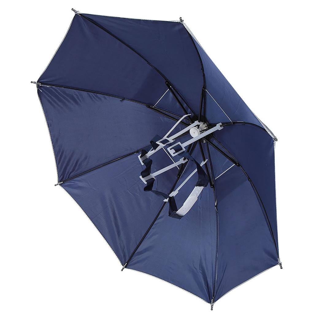2PCS Folding Umbrella Hat Anti UV Sun Protection Outdoor Raining Tackle for Camping Hiking
