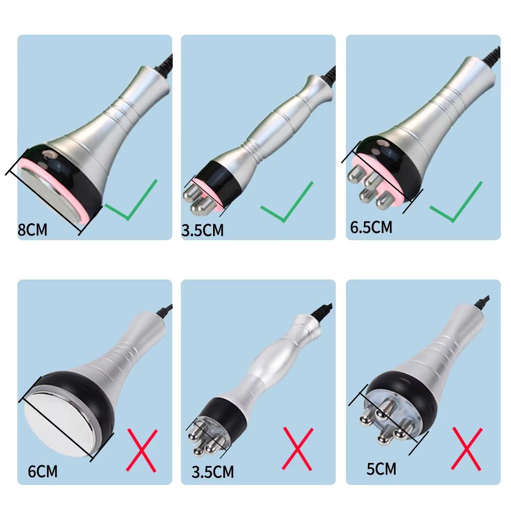 3 In 1 40K Cavitation Slimming Machine Ultrasonic Body Shaping Massage RF Facial Skin Tightening Lifting Device with Stand