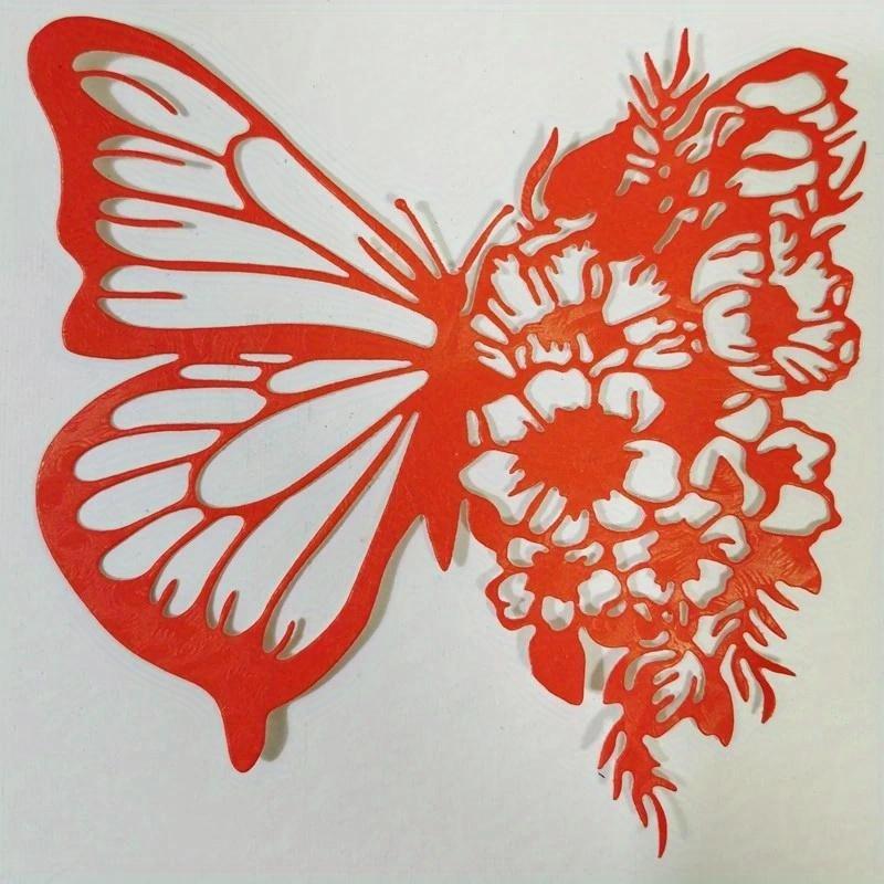 Metallskjæresjabloner med sommerfuglmotiv for DIY scrapbooking album papirkort dekorativt håndverk preging stanser