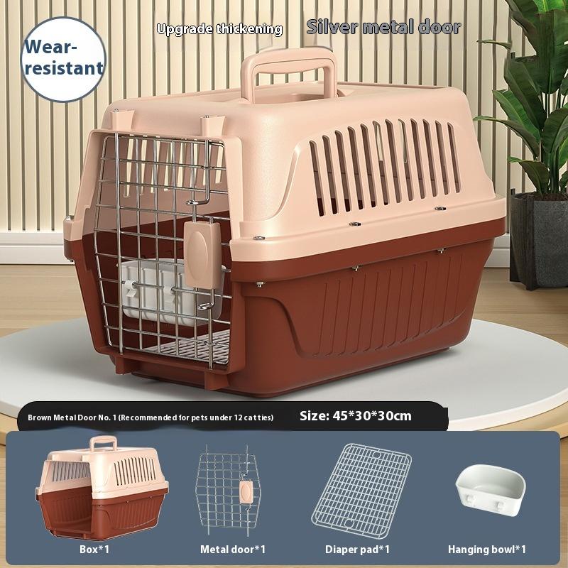 Tragbarer Katzenkäfig Haustiertransportbox Verdickte Haustiertransportbox Outdoor Handheld Versandbox Autotransport Haustiertransportbox Haustierbedarf
