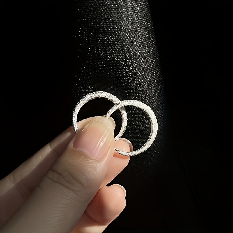 925 Sterling Silver Earrings Women's Circles Premium Sensitive Ear Bone Nails Sleeping Free Ear Hole Earrings Earrings Earrings