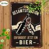 Retro Beer Theme Metal Tin Sign Bar Kitchen Wall Art Decor