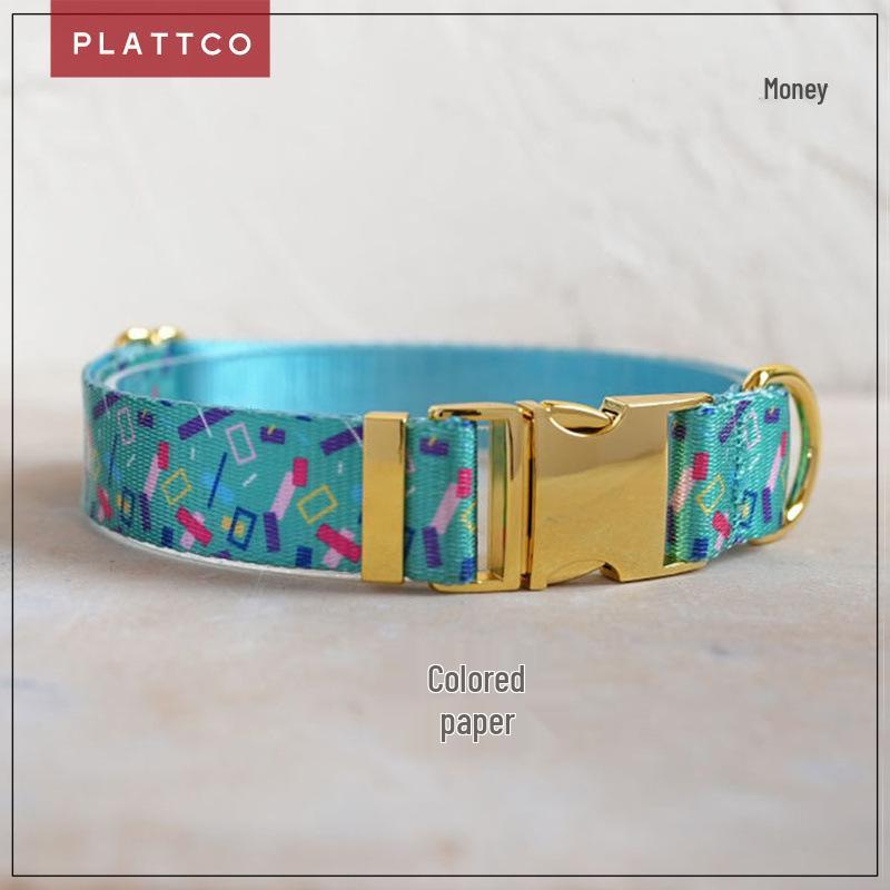 PLATTCO Colorful Pattern Nylon Dog Collar Set - Model PDC335 XS 1.5cm (23-30cm)