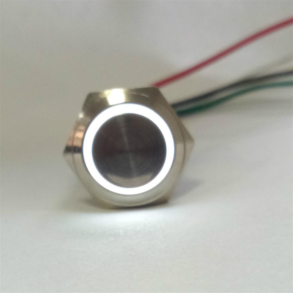 Latching Pushbutton Switch For 16mm 5/8" Mounting Hole Stainless Steel Shell - as described,