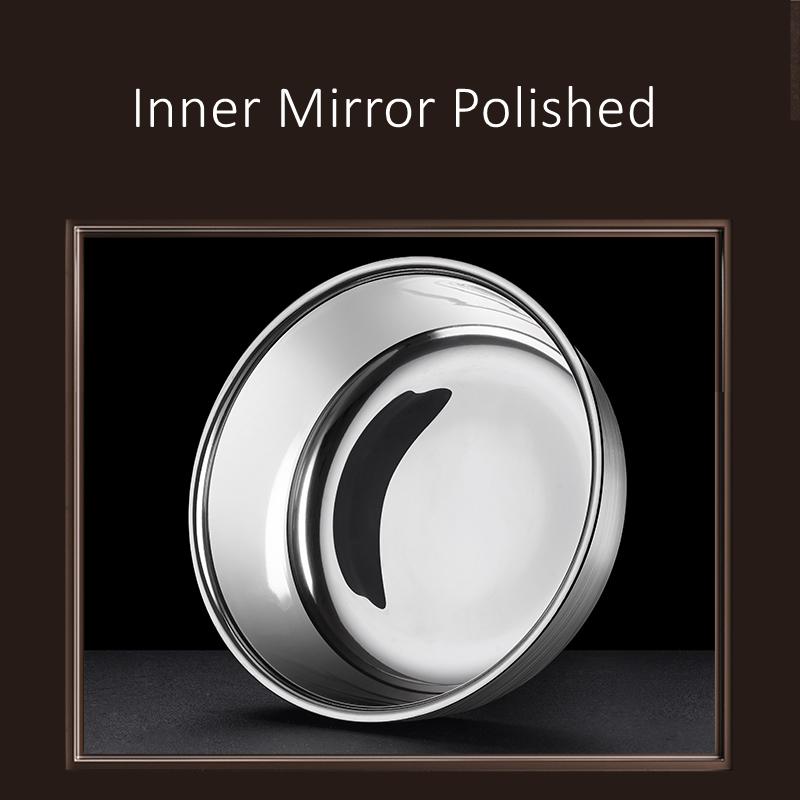 Aburitor de cremă de ouă din oțel inoxidabil 304, certificat LFGB, cu capac respirabil, cu diametrul de 21 cm, bol pentru salată, lavoar de acasă