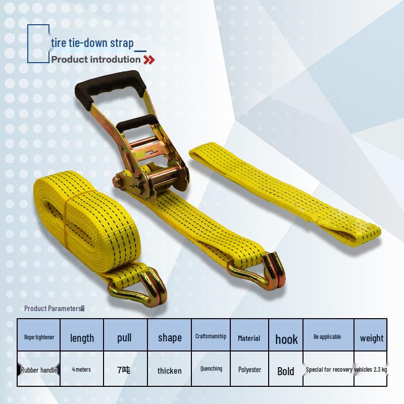 Yuehai Tow Straps & Ratchet Tighteners for Vehicle Recovery & Tire Fixing