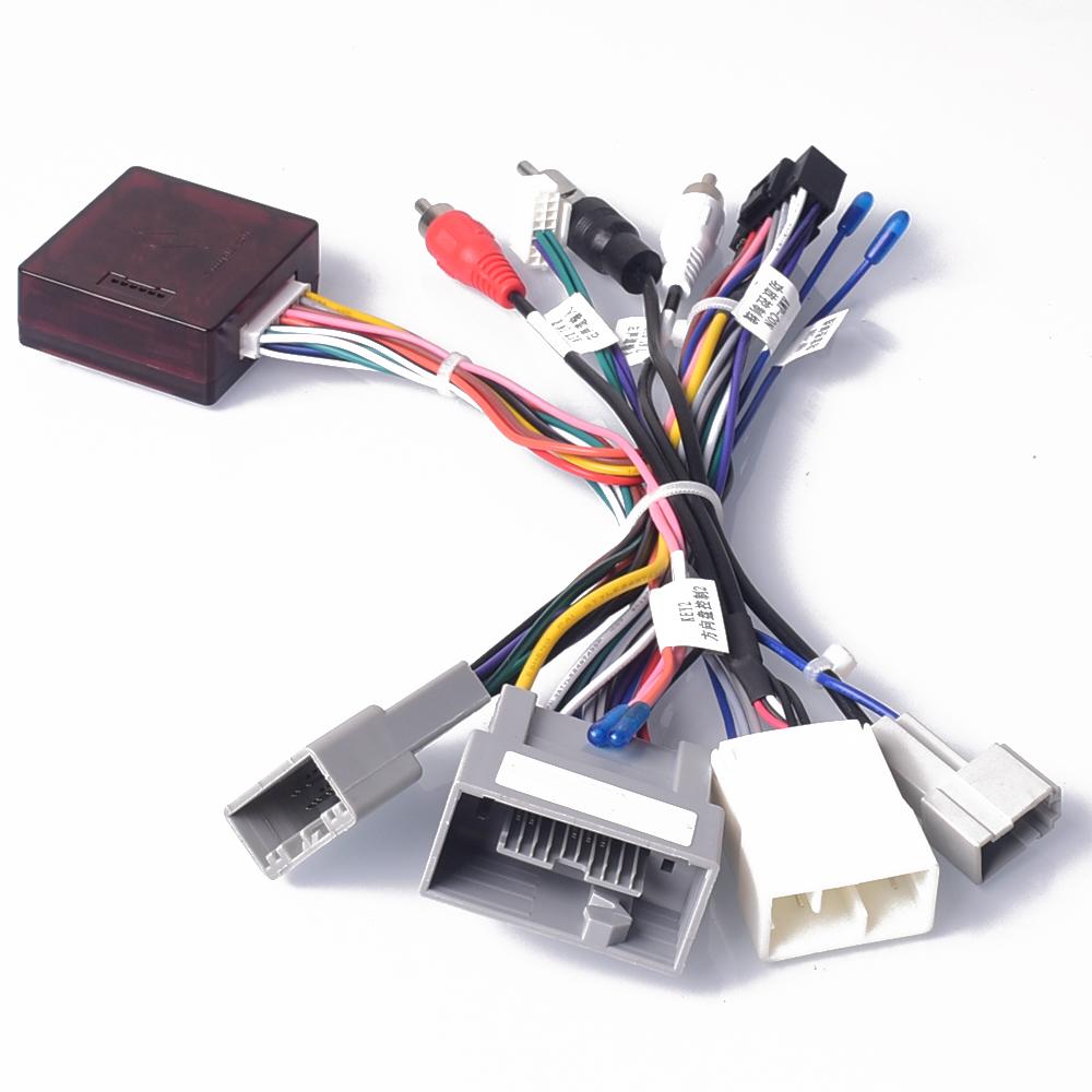 Car Radio Stereo Wiring Harness Cable Adapter Android 16pin For Honda Civic CRV 2012-2015 Canbus Steering Wheel Control