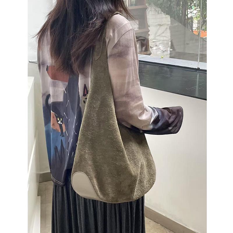 Retro Frosted Women's Bucket Bag 2025 - Large Capacity, High-End Tote & Underarm Bag In New Lazy Style