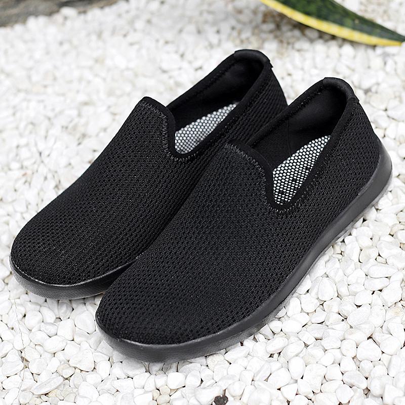 Fashion Anti-skid Casual Flats Shoes for Women Lightweight Slip-on Footwear Soft Comfort Wear-resistant Shoes Fashion Big Size 42