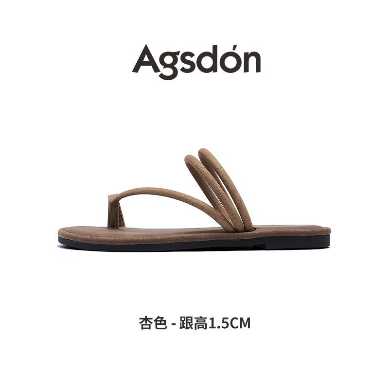 Toe slippers new summer pinch sandals with skirt flat sandals 35