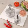 Stainless Steel Burger Press Food Grade Simple Operation Patty Thickness Adjustable Multi-purpose Round Burger Mold