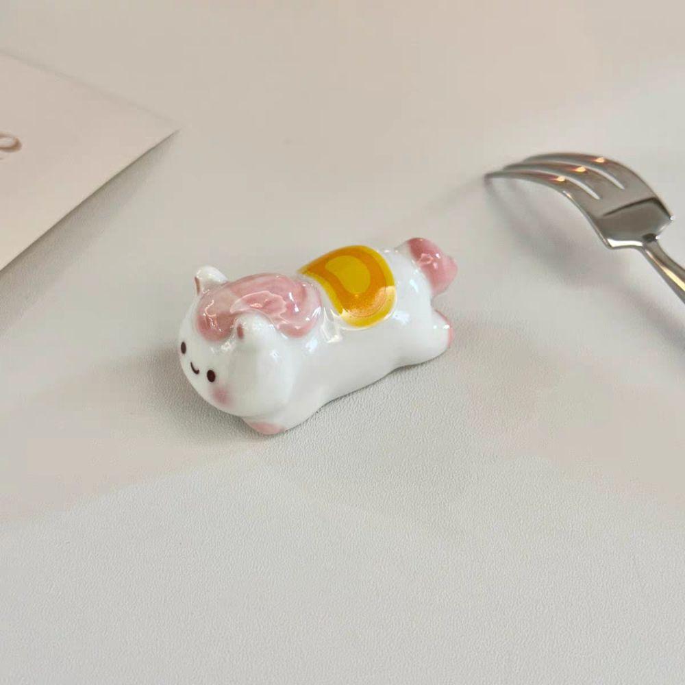 Cartoon Chopsticks Holder Ceramic Spoon Rack Holder Easy To Clean Chopstick Rack  Tableware