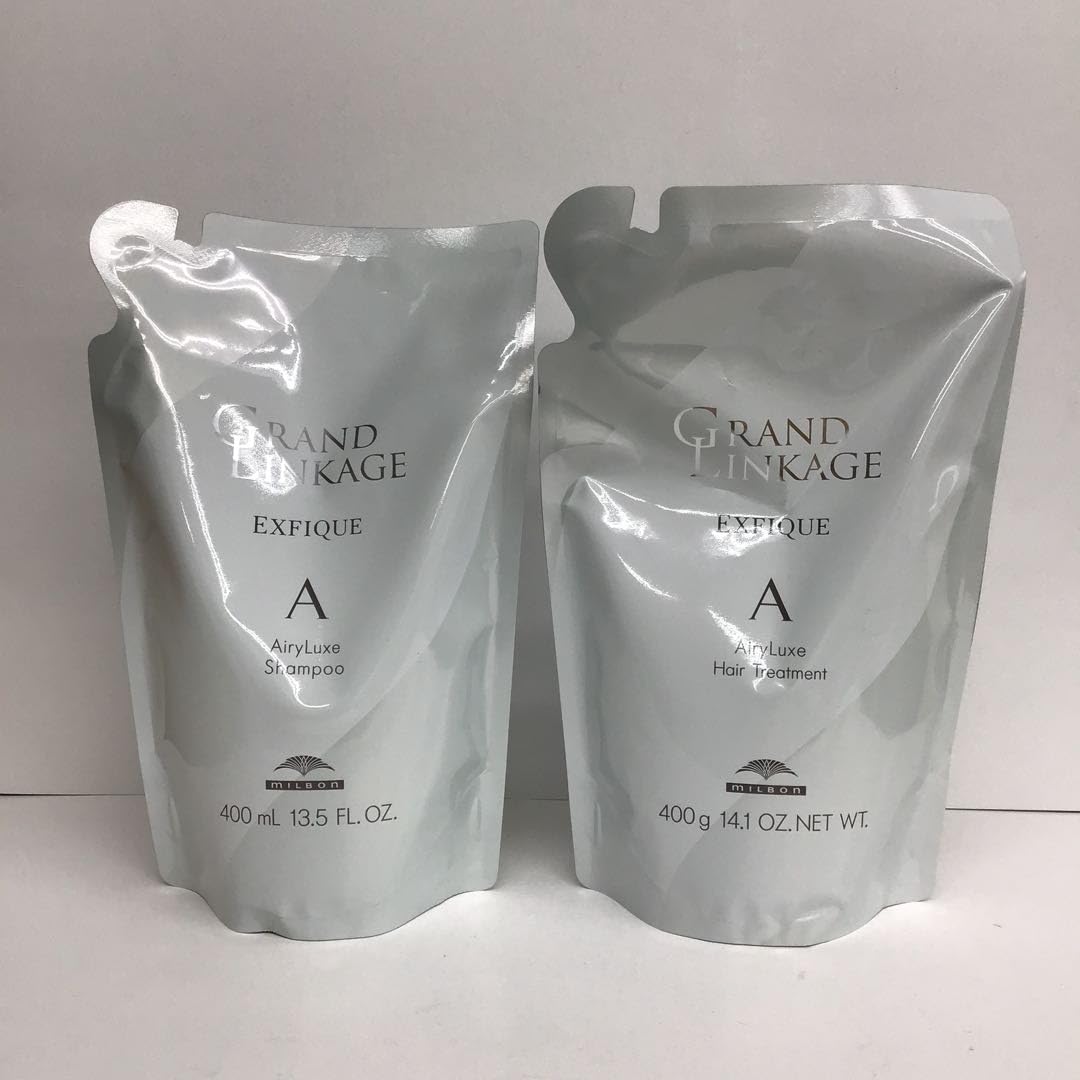 

Milbon Grand Linkage Exfique Airy Luxe 400mlR Refill Set Refill Shampoo/Treatment