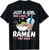 Nur ein Mädchen, das Ramen und Boba Bubble Tea liebt Japanisches Geschenk Unisex T-Shirt