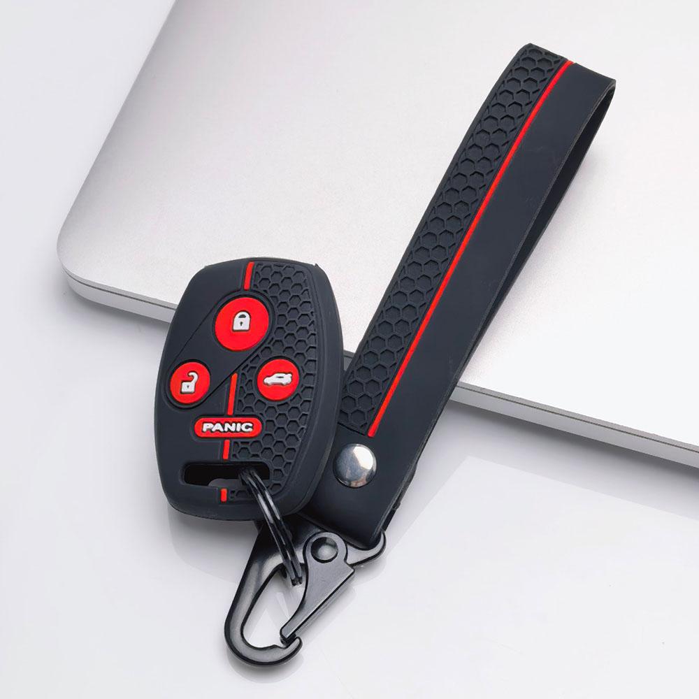 Silicone Car Key Cover Keychain for Honda Civic Accord CR-V Fit Jazz HR-V Vezel City Civic Accord CR-V Fit Jazz HR-V Vezel City Hybrid