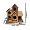 Verdicktes Holz Vogelhaus Futterhaus Rustikaler Stil Hängendes Vogelhaus Vogelbrutkasten Gartendekoration