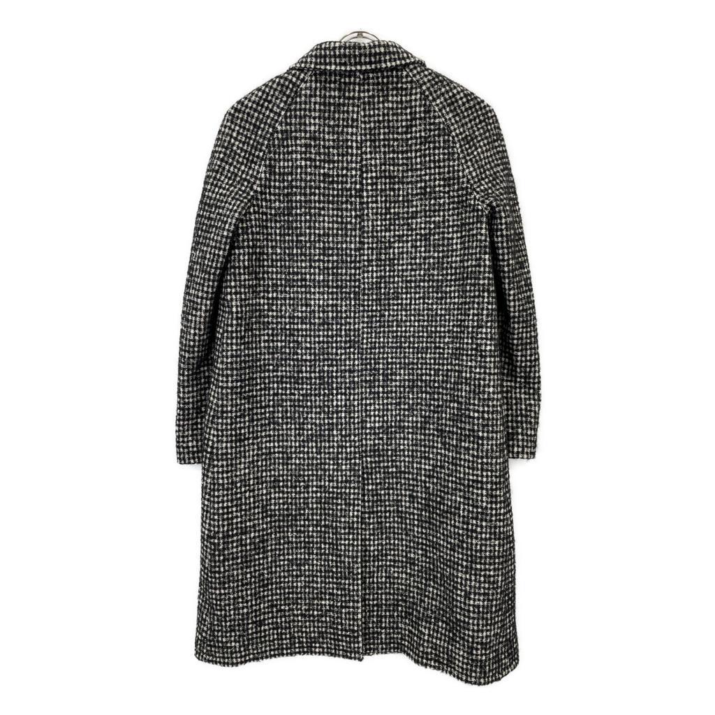 Saint Laurent Paris 2015 Houndstooth Soutien Collar Coat 402944 Coat 34 Black X whiteUsed