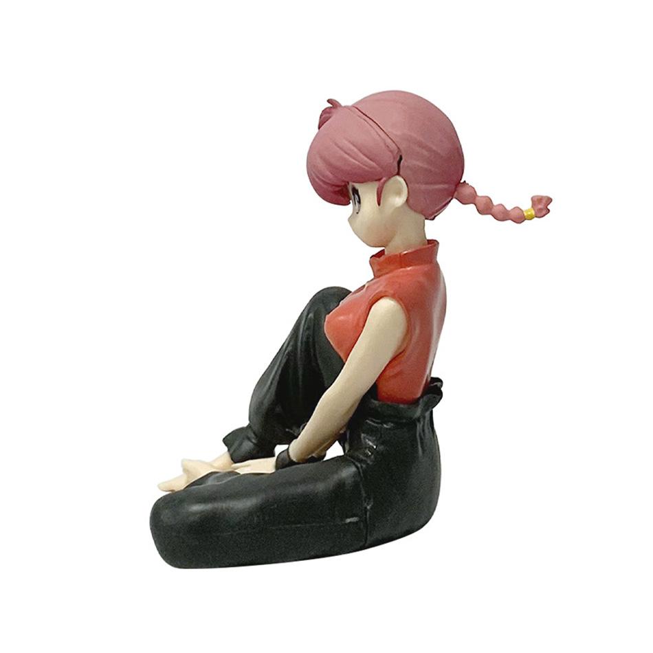 Anime Ranma1/2 Relax Time Tendou Akane Female Ranma 10cm Kwaii Girl Seated Pvc Model Figures Funny Desktop Oranment Periphery