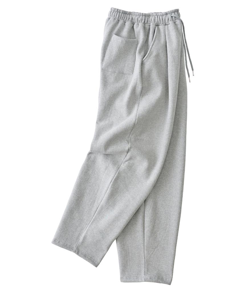 ANALOG MOOD Soft Curved Brushed Sweatpants (Gray)