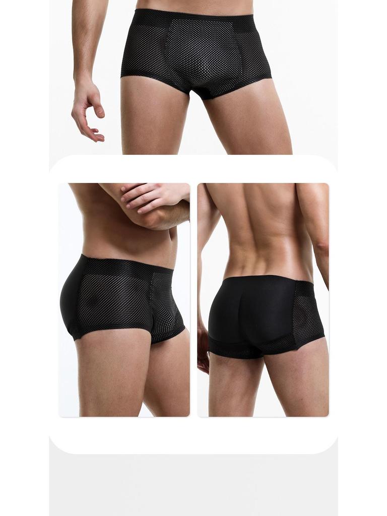 Men's Padded Butt Lifting Underwear with Thick Sponge for Enhanced Curves