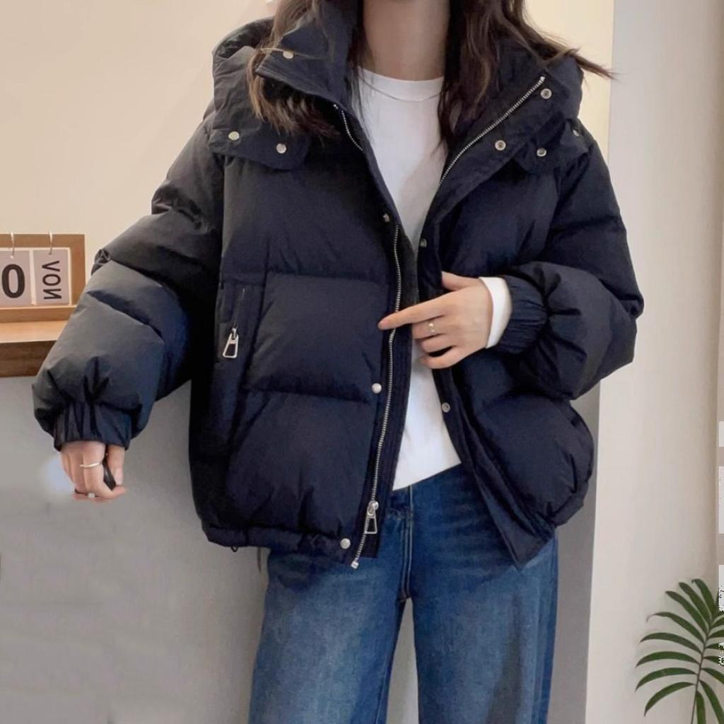 Women Cotton Parkas Hooded Winter Oversize Coat Thick Warm Loose Puffer Jacket Female Solid Fashion Zipper Outwear