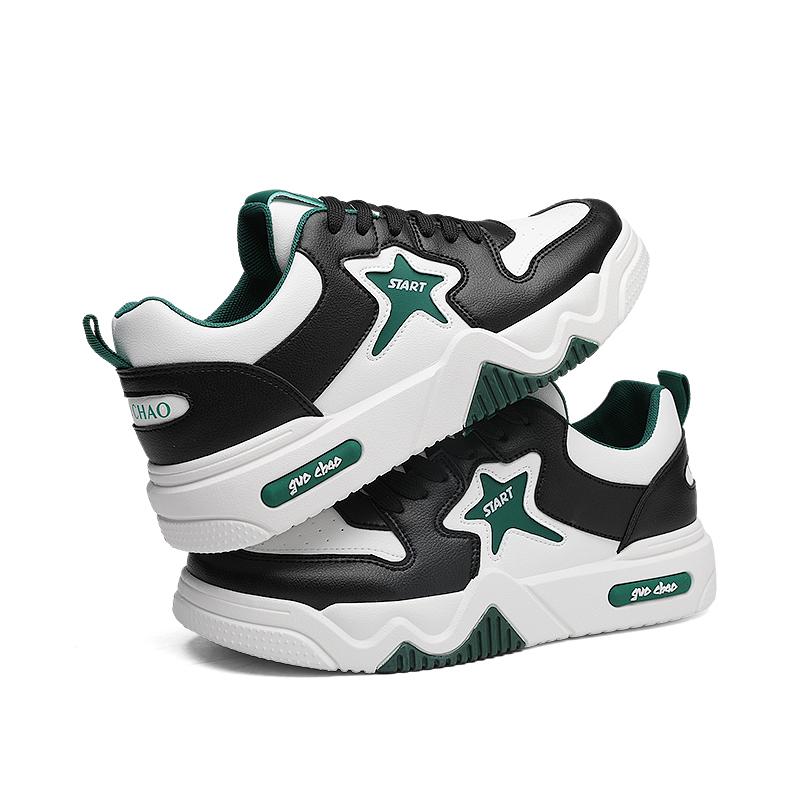 

Новые осенние мужские кроссовки Мужские удобные туфли на платформе Трендовые туфли на шнуровке из вулканизированной стали Белые повседневные кроссовки 39