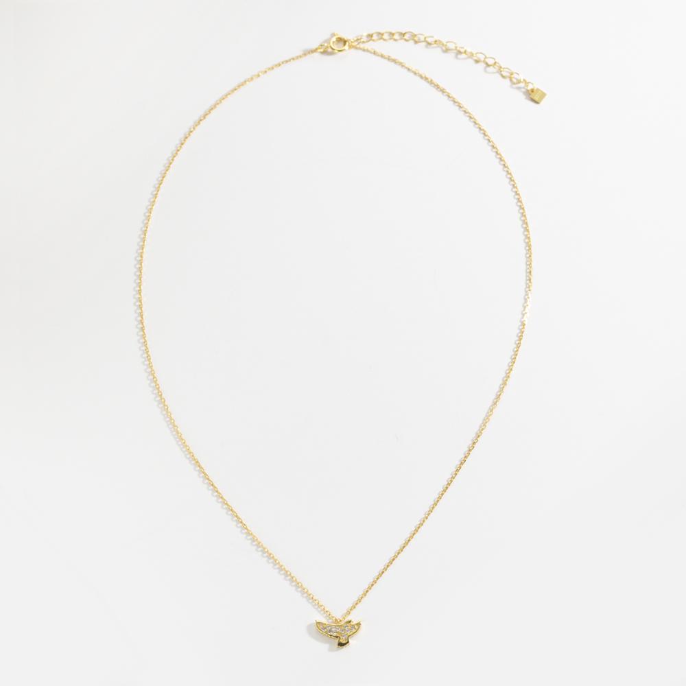 ANDYWEN 925 Sterling Silver Bird Zircon CZ Pave Pendant Long Chain Luxury Fine Jewelry