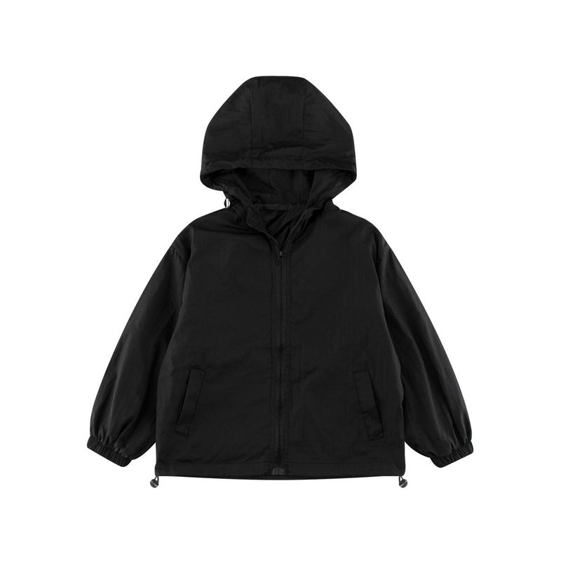 Brand Children's Clothing Windbreaker Spring New Style Kids' Jacket Solid Color Hooded Zipper Jacket for Boys and Girls