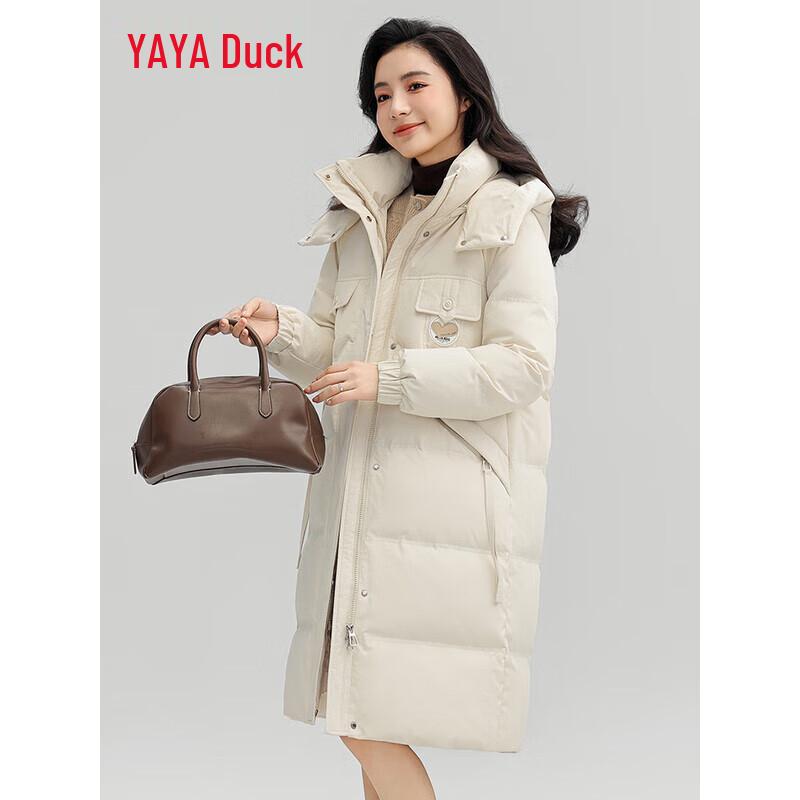 

YAYA Women s Fashion Hooded Down Jacket YE3B619293B L