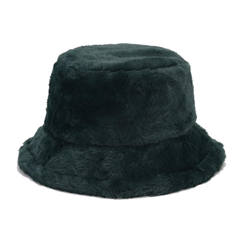 

Шляпа Женская Мода Осень и Зима Утолщенная Плюшевая Шляпа-Ведро из Искусственного Кроличьего Меха Теплая Шляпа-Ведро Однотонная Шляпа-Ведро (54-58cm) can be worn