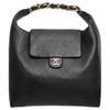 CHANEL HOBO Cow Leather Material Vintage Gold Chain Handbag Large Women's Black AS5839-B22140-94305