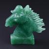 Übersetztes Produkt Aventurin Pferdeskulptur Natursteinschnitzerei Figur Innenraum Naturstein Kraftstein Indischer Jade Gesundheit Glück Langlebigkeit