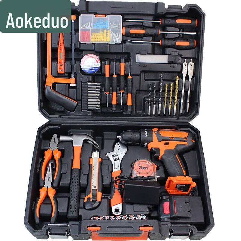 Aokedu Cordless Drill & Hardware Tool Set