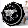 Witch Gothic Death Moth Folding Umbrella Auto-Open Design 8 Iron Ribs Plastic Handle Foldable Sunshade Perfect Christmas Gifts