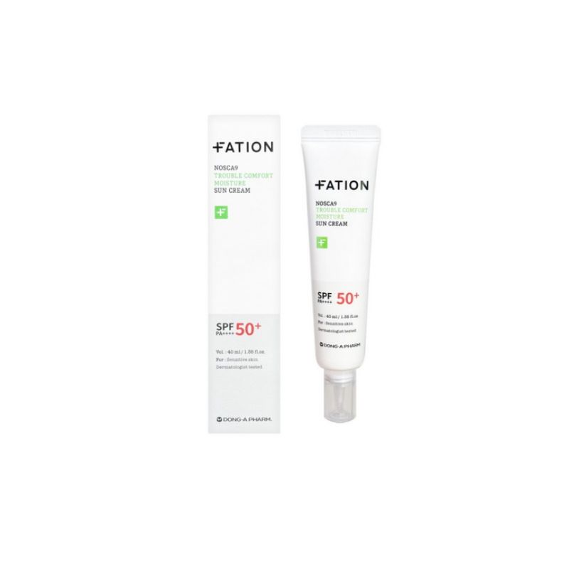 

Dong-A Pharm FATION Nosca9 Trouble Comfort Moisture Sun Cream SPF50+ PA++++, 40ml 1pc ,40ml 2pcs Option 40mlx 1pc