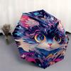 1pc antasy Cat Landscapes Automatic Opening and Closing Fashion Umbrella - Small Umbrella Suitable for Various Occasions Y004