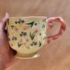 Small fresh retro floral mug