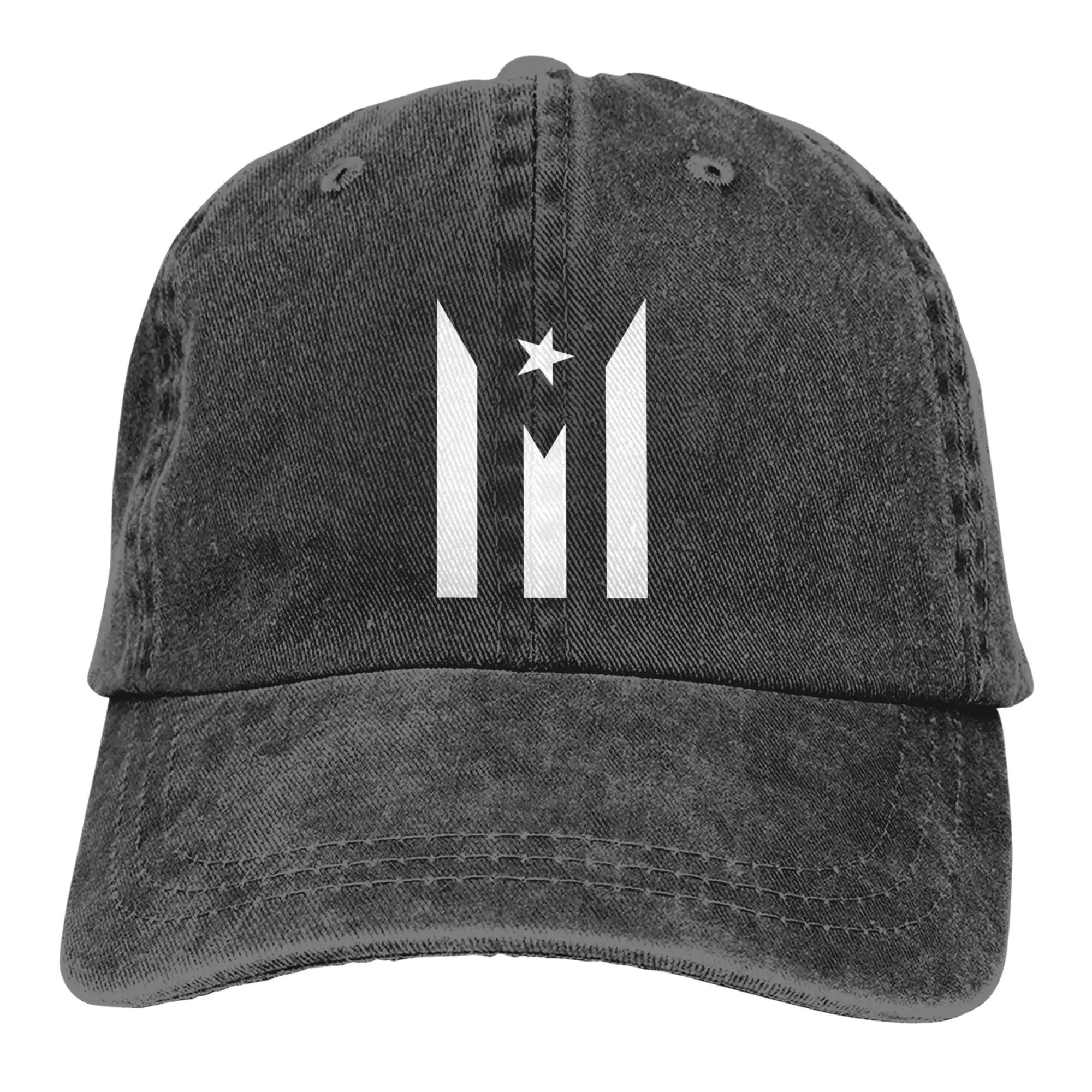 

Чоловіки Жінки Пуерто-Ріко Resiste Boricua Flag Se Levanta Джинсовий бейсбольний капелюх з регульованою кепкою для водія вантажівки Чорний капелюх Snapback Adjustable& 8Y