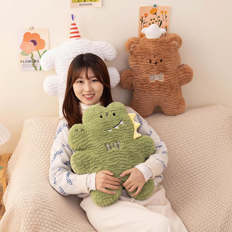 Cartoon Animal Bobo Pillow Bed Backrest Girl Cushion Plush Toy Cute Animal Chair Back Cushion