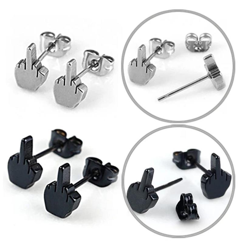 Punk Bow Contrast Style Earrings, Unisex, Earrings With A Personalized And Trendy Style, Niche Earrings