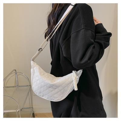 Tasche Damen neu einseitig Umhängetasche Knödeltasche mit großem Fassungsvermögen Tragetasche Damenhandtasche einfarbig lässig vielseitig Nylontasche Tide