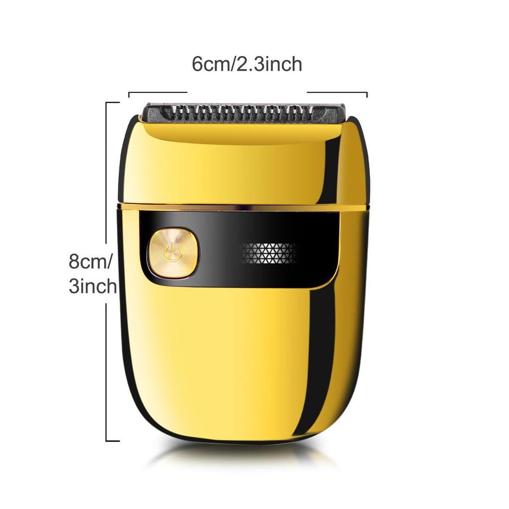 Hatteker Men's Portable Electric Shaver - Single Blade Compact Beard Trimmer with Whitening Function IPX5 Waterproof